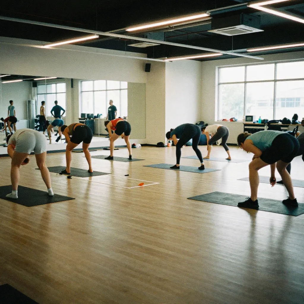 Studio timetable board and class floor